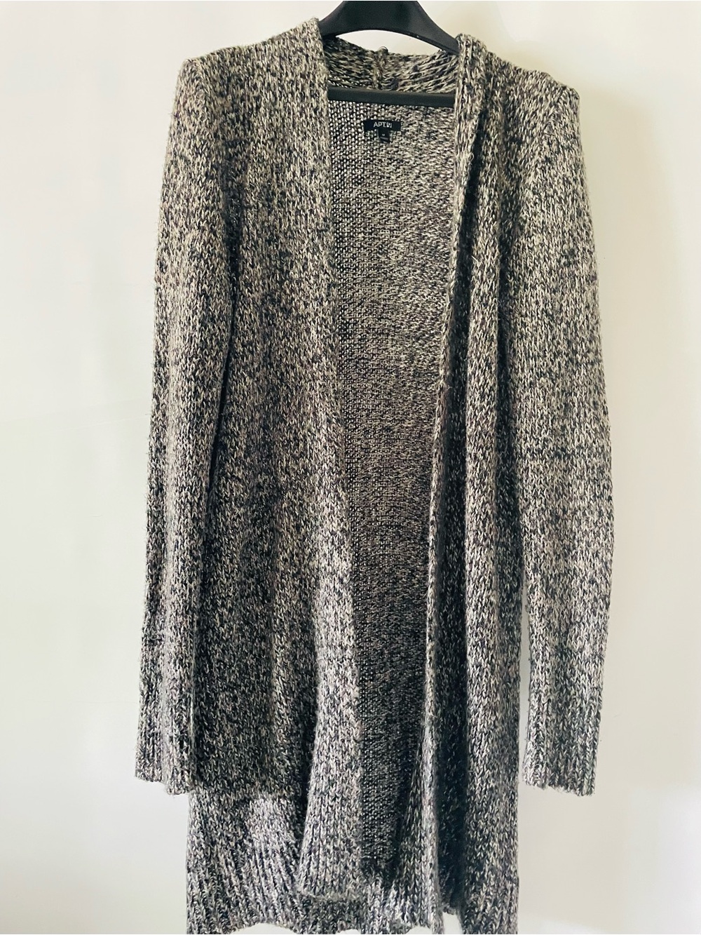 Apt. 9 Marled Black & White Open-Front Women's Cardigan
